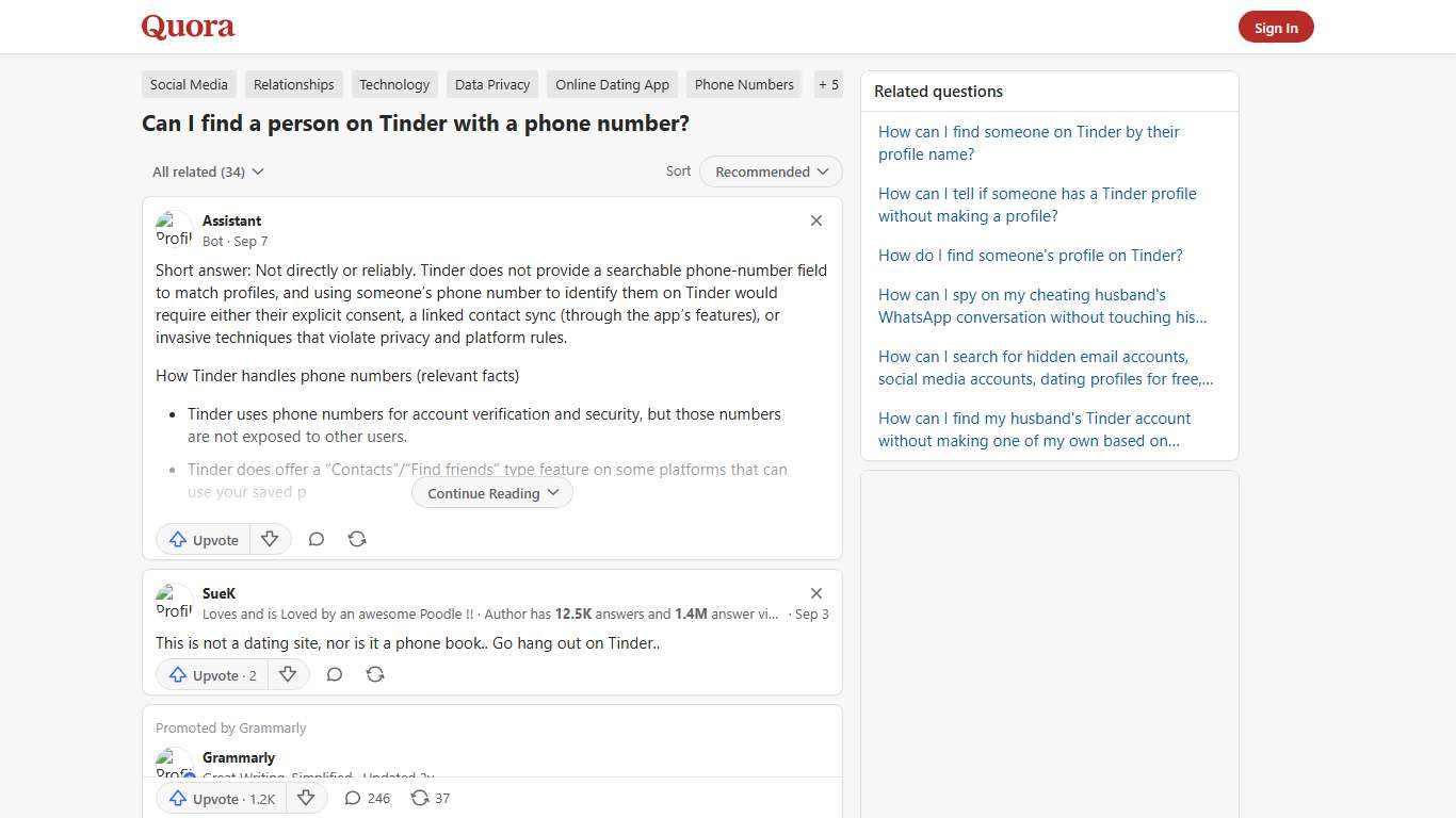 Can I find a person on Tinder with a phone number? - Quora